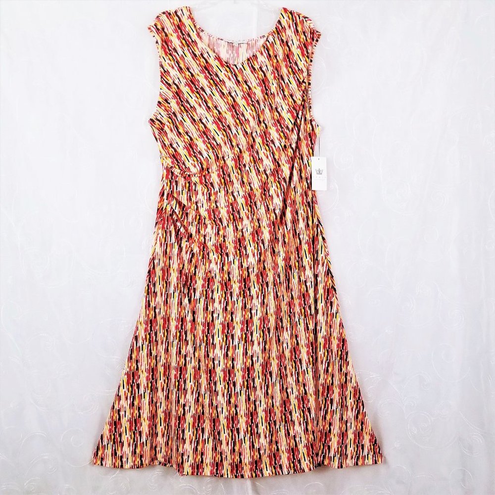 Chaus Midi Dress Women's XXL Sleeveless Summer Colorful Casual Career